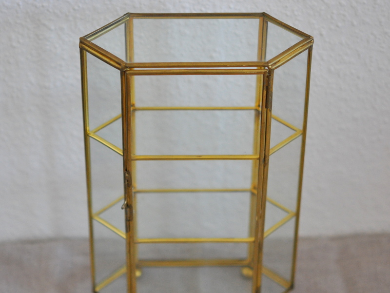 アンティークガラスジュエリーケースアンティーク雑貨インテリア