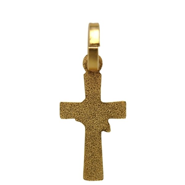 画像2: 鳩モチーフゴールドクロスチャーム (2)