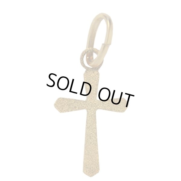 画像2: 模様入りゴールドカラークロスチャーム (2)