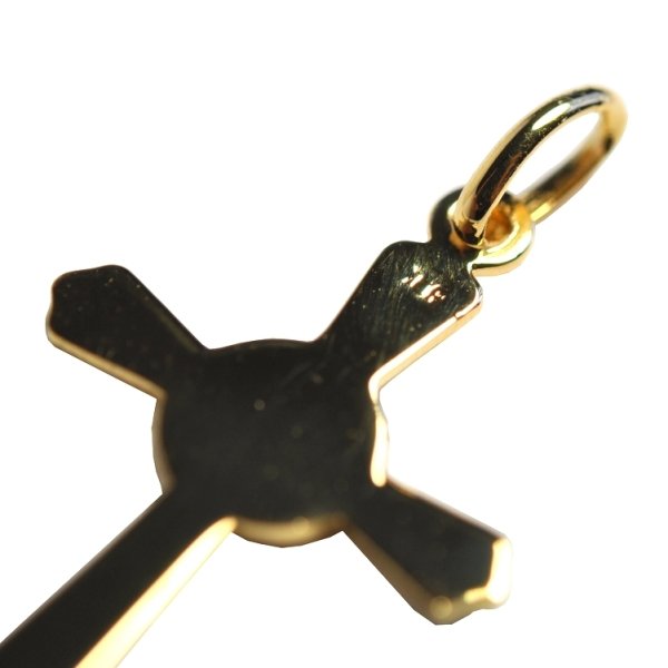 画像3: 18金コーティングゴールド×ブルークロスチャーム (3)