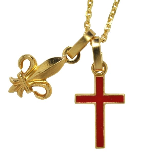 画像3: ゴールドカラークロスチャーム（赤） (3)