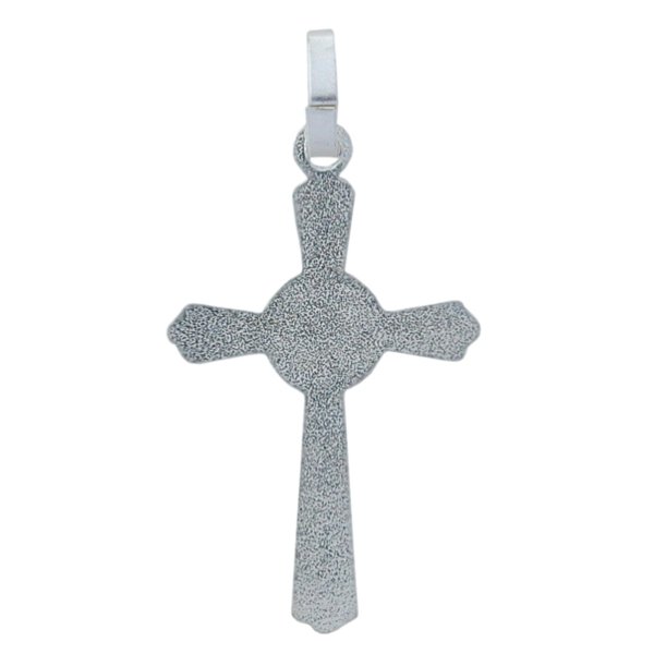 画像2: ブルー×ホワイトのシルバークロスチャーム (2)