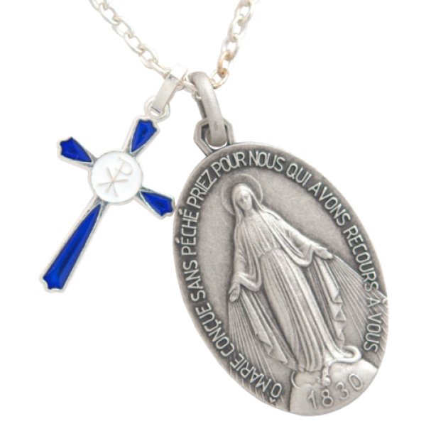 画像3: 奇跡のメダイ教会不思議のメダイシルバーチャーム（XL） (3)