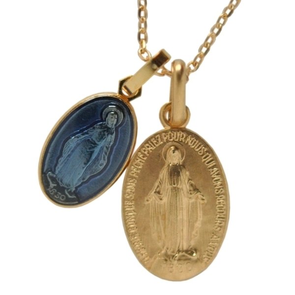 画像3: 奇跡のメダイ不思議のメダイブルーエナメルチャーム (3)