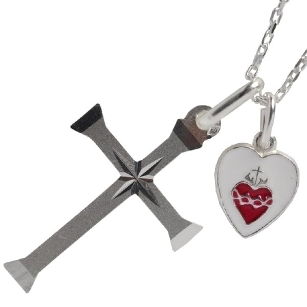 画像3: サクレクール寺院シルバーハート型チャーム (3)