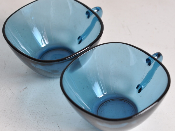 画像: ガラスのカップ2個セット（ブルー）