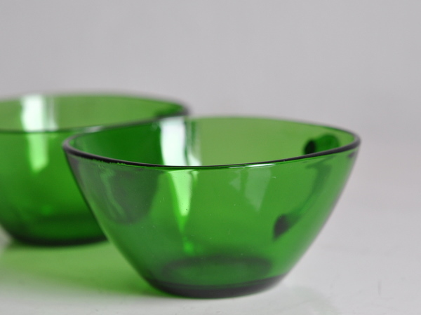 画像: ガラスのカップ2個セット（グリーン）